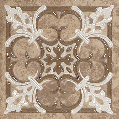 Вставка SOUL Dark Brown Border PG 01 10,7x10,7 (Gracia Ceramica)